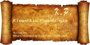 Klementis Pompónia névjegykártya